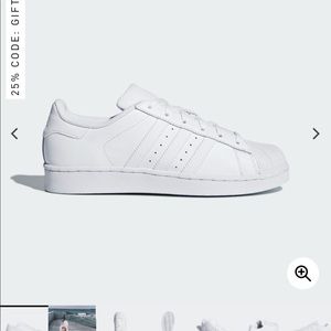 White adidas superstar casual shoes